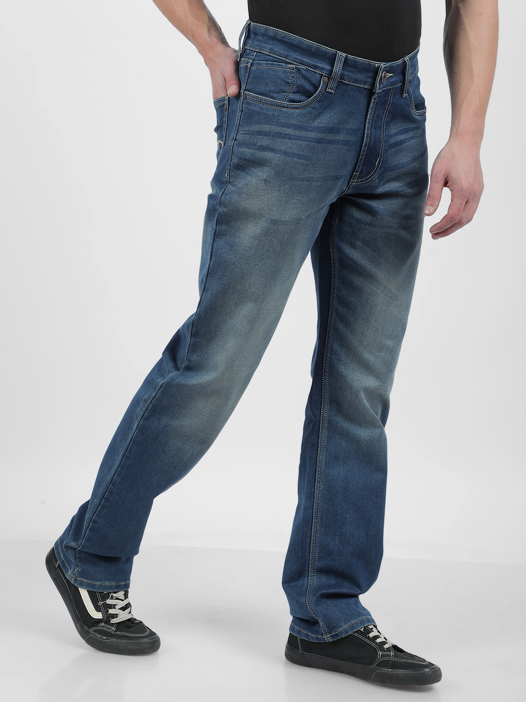 Numero Uno Men Faded Blue Jeans